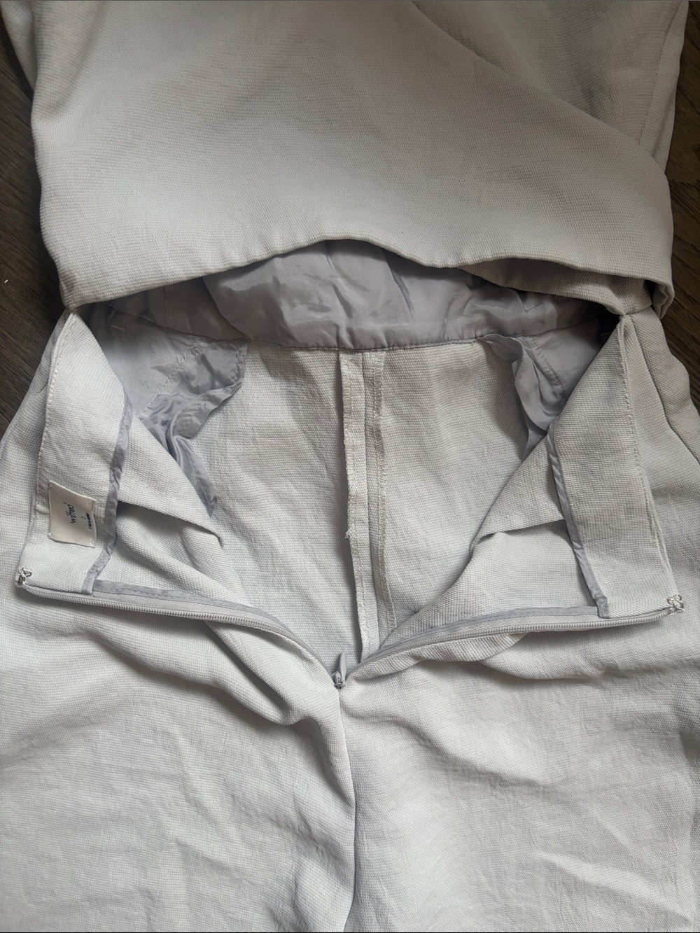 Aritzia | Wilfred Ecoulement Jumpsuit V Neck Tie Air Light Blue/Grey Size 2 - Picture 12 of 15
